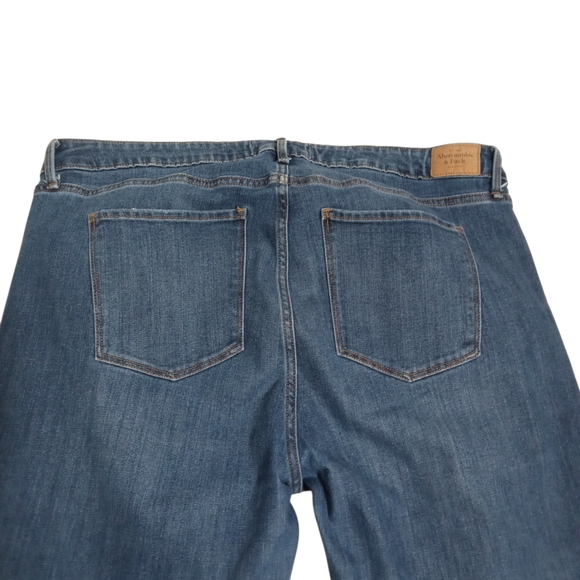 Abercrombie & Fitch High Rise Super Skinny Ankle Jeans Medium Wash Stretch Denim - Picture 8 of 9